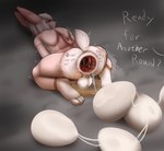 after_anal anal anal_oviposition anthro anus bodily_fluids dialogue egg feet fur gaping gaping_anus genital_fluids hyper_egg hyper_gape hyper_oviposition large_gape loose_anus male oviposition peeing penetration pink_body pink_fur puffy_anus ridiculous_fit solo urine urine_on_ground urine_pool verbal watersports conditional_dnp dumbbune waynekan sakita_hiroshi lagomorph leporid mammal rabbit absurd_res hi_res