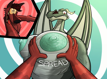 5_fingers abstract_background anthro anthro_on_anthro arm_tuft athletic athletic_anthro athletic_male big_muscles big_pecs biped black_nose brown_body brown_eyes brown_fur brown_hair cheek_tuft chest_tuft constricted_pupils duo ear_tuft elbow_tuft excited facial_tuft fangs fingers first_person_view floating_eyebrows forearm_tuft forearms fur glance glistening glistening_body glistening_fur glistening_scales green_body green_nipples green_scales hair happy heart_symbol horn huge_pecs humanoid_hands looking_at_another male membrane_(anatomy) membranous_wings multicolored_body multicolored_scales muscular muscular_anthro muscular_male nipples non-mammal_nipples nude open_mouth pec_squeeze pecs pink_nipples pose pupils red_eyes rib_lines ribs scales sharp_teeth shoulder_tuft small_pupils smile smiling_at_another sound_effects spiral_background teeth text tongue tongue_out toony tuft two_tone_body two_tone_scales ventral_scales white_sclera wide_eyed wings yellow_sclera domidark mythology alex_(domidark) domi_(domidark) canid canine canis dragon mammal mythological_creature mythological_scalie scalie wolf 2025 colored detailed digital_drawing_(artwork) digital_media_(artwork) english_text hi_res pinup shaded