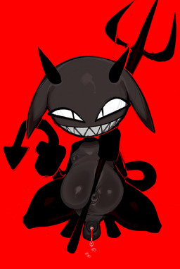 2_horns balls black_horn bodily_fluids colored_cum crouching cum genital_fluids genitals holding_object holding_pitchfork holding_tail holding_tool horn male nude penis pitchfork red_background red_cum sharp_teeth simple_background smile solo spade_tail tail teeth tools unusual_bodily_fluids unusual_cum unusual_genital_fluids goatboydraws mewgenics hot_poker_(mewgenics) demon humanoid 2026 guide_lines hi_res