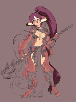 anthro arm_markings armlet armor axe big_ears blue_eyes bracelet breasts brown_body brown_fur clothed clothing collar countershading ear_piercing female fur greataxe hair jewelry leg_markings markings melee_weapon piercing pole_axe polearm ponytail side_ponytail simple_background skimpy solo tan_body tan_countershading tattoo thick_thighs toe_armor unconvincing_armor warrior weapon wide_hips shebeast yanaiho chipmunk ground_squirrel mammal rodent sciurid