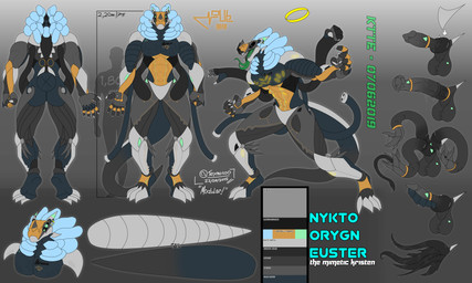 2_tongues 4_fingers 4_toes 5_fingers animal_genitalia animal_penis antennae_(anatomy) anthro balls big_balls big_penis blue_hair bodily_fluids bumps cable canine_genitalia canine_penis claws ear_piercing ear_ring equine_genitalia equine_penis feet fingers genital_fluids genitals hair knot knotted_penis lights machine male mane multi_arm multi_genitalia multi_limb multi_penis multi_tongue multicolored_body muscular muscular_anthro muscular_arms muscular_male muscular_thighs ovipositor_penis penis piercing precum ring_piercing saliva screen screen_eyes sharp_teeth solo spikes split_face teeth tentacles thick_thighs toes tongue unusual_anatomy teymosoo nykto_orygn_euster(teymosoo) alien kristen_(teymosoo) robot 5:3 absurd_res hi_res model_sheet