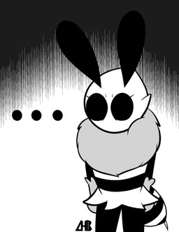 antennae_(anatomy) anthro arthropod_abdomen biped black_eyes ellipsis eyelashes female fur neck_tuft solo standing stinger tuft luanctoons arthropod bee hymenopteran insect 2024 absurd_res digital_media_(artwork) hi_res monochrome