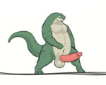 anthro balls big_penis biped duo erection genitals green_body humanoid_genitalia humanoid_penis male multicolored_body navel nude overweight penis simple_background standing throwing_character two_tone_body white_background white_body yeet uro0000 crocodilian reptile scalie 2021 2d_animation 5:4 animated digital_media_(artwork) frame_by_frame meme no_sound short_playtime webm