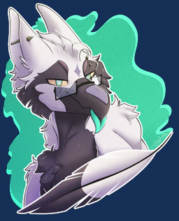 anthro beak eyewear feather_hair feathered_wings feathers fluffy_ears fur hair looking_at_viewer male markings multicolored_body multicolored_fur piercing pseudo_hair simple_background smile solo text tongue tongue_out tuft two_tone_body two_tone_fur white_body white_fur wings hoshka avian bird bust_portrait digital_drawing_(artwork) digital_media_(artwork) english_text hi_res icon portrait