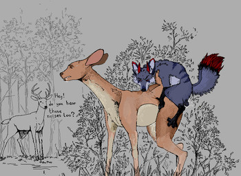 animal_genitalia animal_penis balls bodily_fluids butt canine_genitalia canine_penis cum cum_inside doggystyle duo erection fellatio female female_penetrated feral feral_on_feral feral_penetrated feral_penetrating feral_penetrating_feral from_behind_position genital_fluids genitals interspecies knot knotted_penis larger_female larger_feral male male/female male_penetrating male_penetrating_female oral oral_penetration penetration penile penile_penetration penis perching_position plap predator/prey sex size_difference smaller_feral smaller_male stealth_sex text vaginal vaginal_penetration vulva jeffusherb marc_(smar7) canid canine deer fox mammal animated english_text loop