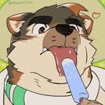 anthro blush brown_body brown_eyes brown_fur eyebrows food fur licking male multicolored_body multicolored_fur popsicle solo thick_eyebrows tongue kozumetako lifewonders live_a_hero sterio canid canine canis domestic_dog mammal 1:1 animated no_sound short_playtime webm