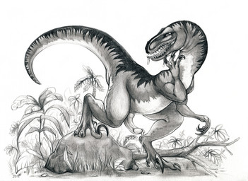 bodily_fluids boulder claws drooling erection feral fern genital_fluids genitals looking_at_viewer male male_feral open_mouth open_smile penis plant precum rock saliva sharp_teeth sickle_claw smile solo tail teeth toe_claws tongue tongue_out mohrne theredraptor dinosaur dromaeosaurid prehistoric_species reptile saurischian scalie theropod utahraptor 2015 monochrome