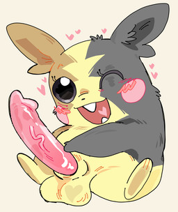 animal_genitalia balls big_balls big_penis blush blush_lines feral genitals heart_(marking) heart_symbol heart_tongue male male_feral markings masturbation penis presenting sheath smile smiling_at_viewer solo touching_penis wynawt nintendo pokemon generation_8_pokemon morpeko morpeko_(full_belly_mode) pokemon_(species) hi_res
