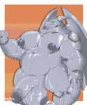 anthro areola balls belly big_balls big_nipples big_pecs big_wings biped border genitals glans glistening glistening_arms glistening_balls glistening_belly glistening_body glistening_chest glistening_genitalia glistening_hands glistening_legs glistening_pecs glistening_penis glistening_tail glistening_wings green_sclera grey_areola grey_balls grey_chest grey_glans grey_nipples grey_pecs grey_penis grey_wings horn humanoid_genitalia humanoid_penis male musclegut muscular muscular_male nipple_dip nipples nude nude_anthro nude_male orange_background pecs penis silver_body simple_background solo standing vein veiny_penis white_border wings merong mythology dragon mythological_creature mythological_scalie scalie 2025 artist_name digital_drawing_(artwork) digital_media_(artwork) signature