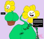 ambiguous_gender anus big_butt butt butt_focus flower looking_at_viewer looking_back multiple_poses not_furry nude open_mouth plant pose presenting presenting_hindquarters simple_background smile smiling_at_viewer smirk smirking_at_viewer solo spread_anus spread_butt spreading taunting text tongue conditional_dnp feelin_synful undertale undertale_(series) flowey_the_flower elemental_creature flora_fauna flower_creature monster digital_media_(artwork) english_text hi_res multiple_images sketch