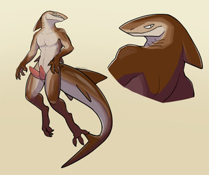 2_penises animal_genitalia anthro fin genital_slit genitals male multi_genitalia multi_penis penis solo robieroi aquatic fish shark absurd_res digital_media_(artwork) hi_res