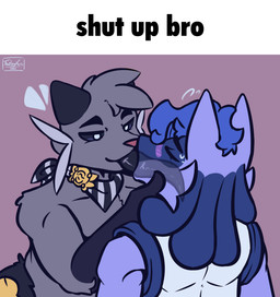 anthro caption deep_kiss duo french_kissing kissing long_tongue male male/male text tongue thatlewdcario nintendo pokemon fan_character riola_(thatriolaguy) spade_lovelight dewott generation_4_pokemon generation_5_pokemon lucario pokemon_(species) absurd_res hi_res