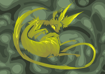 abstract_background ambiguous_gender feral fur green_body green_fur green_tail monotone_body monotone_fur solo tail yellow_sclera naircat domestic_cat felid feline felis mammal 2017 digital_drawing_(artwork) digital_media_(artwork) green_theme microsoft_paint_(artwork)