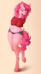 anthro anthrofied bottomwear clothed clothing cutie_mark female hair muffin_top_(bottomwear) muffin_top_(general_use) pink_hair pose shorts slightly_chubby solo thick_thighs evehly friendship_is_magic hasbro my_little_pony pinkie_pie_(mlp) earth_pony equid equine horse mammal pony 2016 absurd_res digital_media_(artwork) hi_res