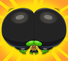 ass_up big_breasts big_butt black_bottomwear black_clothing black_eyes black_shirt black_shorts black_topwear bottomwear breasts butt clothing eyewear eyewear_on_head female flower freckled_face freckles front_view goggles goggles_on_head green_body huge_butt huge_thighs hyper hyper_butt hyper_thighs jack-o'_pose leaf leaf_arms leaf_legs looking_at_viewer motion_lines not_furry orange_background orange_face petal_hair petals plant pose pseudo_hair red_eyewear red_goggles shirt shorts simple_background smile smiling_at_viewer solo thick_thighs tight_clothing topwear yellow_petals yellow_sclera decentfailure2319 electronic_arts plants_vs._zombies plants_vs._zombies_heroes popcap_games solar_flare_(pvz) elemental_creature elemental_humanoid flora_fauna flower_creature humanoid plant_humanoid sunflower_(pvz) 2025 absurd_res cel_shading colored digital_media_(artwork) hi_res shaded signature