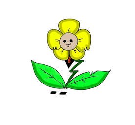 :3 ambiguous_gender flower not_furry plant simple_background solo white_background cats-arts undertale undertale_(series) flowey_the_flower elemental_creature flora_fauna flower_creature source_request