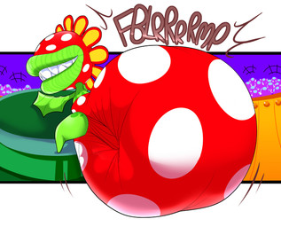 ambiguous_gender anthro bodily_noises clothed clothing diaper diaper_only diaper_use excessive_feces feces hyper hyper_feces hyper_soiling plant pooping soiled_diaper soiling soiling_diaper solo topless unclean_diaper used_diaper wearing_diaper chocomintshake mario_bros nintendo petey_piranha elemental_creature flora_fauna piranha_plant hi_res