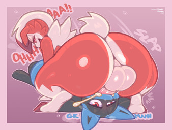 69_position anthro backsack balls big_butt black_body black_fur blue_body blue_fur bodily_fluids border breath butt cum cum_in_mouth cum_inside cum_splatter digitigrade duo ejaculation erection face_fucking facial_tuft feet femboy fucked_silly fur genital_fluids genital_raphe genitals glistening_eyelids half-closed_eyes huge_butt irrumatio lidded_eyes looking_back looking_pleasured lying male male/male moan motion_lines multicolored_body multicolored_fur narrowed_eyes on_back on_top onomatopoeia open_mouth open_smile oral oral_penetration orgasm penetration penile penile_penetration penis penis_in_mouth perineum pink_background pink_border raphe_(anatomy) rear_view red_body red_eyes red_fur scrotal_raphe sex short_tail simple_background smile sound_effects steam tail text thick_thighs thrusting tuft two_tone_body two_tone_fur white_body white_fur wide_hipped_male wide_hips frumples nintendo pokemon generation_4_pokemon generation_7_pokemon lucario lycanroc midnight_lycanroc pokemon_(species) 2024 artist_name dated digital_drawing_(artwork) digital_media_(artwork)