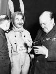 anthro clothing costume facial_hair fursuit group humor male mustache photo real unknown_artist real_world joseph_stalin human lagomorph leporid mammal rabbit black_and_white grandfathered_content low_res monochrome