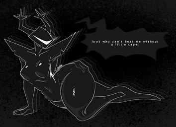 2_horns arm_support black_background black_body breasts collarbone dialogue female fingers front_view hand_on_hip horn huge_thighs lying navel not_furry nude nude_female nude_humanoid on_side pose simple_background solo text thick_thighs white_text conditional_dnp welwraith deltarune undertale_(series) roaring_knight humanoid shadow_creature soul_(undertale) 2025 digital_media_(artwork) english_text full-length_portrait hi_res monochrome portrait