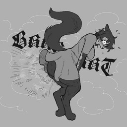 arm_hair big_butt blush bodily_fluids body_hair bottomwear breasts butt clothed clothing clothing_lift dress fart fart_fetish female fluffy fluffy_hair gasp grey_background grey_clothing grey_dress hair medium_breasts simple_background skirt skirt_lift solo sweat sweatdrop wonderslug mythology pepper_(wonderslug) canid canine mammal mythological_canine mythological_creature werecanid werecanine werecreature werewolf 1:1 monochrome