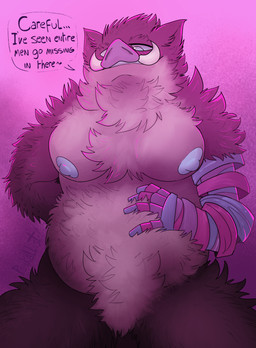 anthro belly big_breasts blue_eyes blue_nipples blue_snout breasts cheek_tuft countershading facial_tuft female fluffy fluffy_chest fur grey_body grey_fur hand_on_belly looking_at_viewer looking_down looking_down_at_viewer neck_tuft nipples overweight overweight_anthro overweight_female prosthetic prosthetic_arm prosthetic_limb snout solo text thick_thighs tuft tusks wide_hips pankallisti circe_(pankallisti) mammal suid suine sus_(pig) wild_boar english_text hi_res