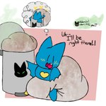 anthro clothed clothing diaper diaper_fetish feces female full_diaper male soiled soiled_diaper unclean_diaper used_diaper wearing_diaper sheepypoof cartoon_network mao_mao:_heroes_of_pure_heart adorabat sheriff_mao_mao_mao bat domestic_cat felid feline felis mammal digital_media_(artwork)