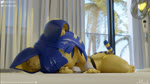 anthro anthro_penetrated ass_up bangs bed blue_ears blue_eyebrows blue_hair bob_cut bouncing_butt breasts bunny_costume butt clothing costume day detailed_background duo eyebrows female female_on_human female_penetrated from_behind_position fucked_silly furniture genitals hair human_on_anthro human_penetrating human_penetrating_anthro human_penetrating_female inner_ear_fluff inside interspecies looking_pleasured lying male male/female male_on_anthro male_penetrating male_penetrating_anthro male_penetrating_female markings moan narrowed_eyes on_front penetration penile penile_penetration penis purring sex short_stack size_difference sleeping sound_effects stretching striped_markings striped_tail stripes tail tail_markings tail_motion tongue tuft vaginal vaginal_penetration yellow_body yellow_inner_ear yellow_inner_ear_fluff marrubi_(artist) animal_crossing nintendo ankha_(animal_crossing) ankha_(zy0n7) domestic_cat felid feline felis human mammal 16:9 3d_(artwork) 3d_animation animated digital_media_(artwork) long_playtime sound webm widescreen