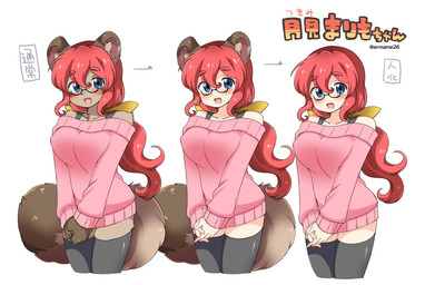 absolute_territory anthro anthro_to_human base_one_layout basic_sequence big_breasts blush breasts clothing eyewear female glasses hair linear_sequence long_hair looking_at_viewer one_row_layout open_mouth pink_clothing pink_sweater pink_topwear red_hair simple_background smile solo species_transformation sweater text three_frame_image three_frame_sequence topwear transformation transformation_sequence white_background eromame animal_humanoid canid canine human humanoid mammal raccoon_dog tanuki 2019 japanese_text sequence translated