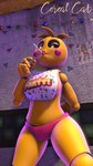 anthro beakless bib black_sclera breasts candy clothed clothing dessert female food heart_eyes heart_symbol lollipop lollipop_in_mouth machine panties side_boob solo text thick_thighs thigh_gap underwear weegeen8or1337 five_nights_at_freddy's five_nights_at_freddy's_2 scottgames lovetaste_chica toy_chica_(fnaf) animatronic avian bird chicken galliform gallus_(genus) phasianid robot 2022 3d_(artwork) 9:16 digital_media_(artwork) english_text hi_res source_filmmaker_(artwork)