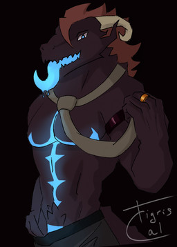 clothing glowing looking_at_viewer male solo teasing underwear tigriscal humanoid scalie absurd_res hi_res