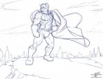 anthro belt boots cape city cityscape clothing footwear gloves handwear heroic_pose male mask muscular muscular_anthro muscular_male outside shoes solo standing superhero tight_clothing wolfblade timewarp_(character) alaskan_malamute canid canine canis domestic_dog mammal nordic_sled_dog spitz black_and_white monochrome sketch