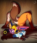 abominaceon anthro anus areola big_breasts black_body black_fur black_nose blood blood_on_face blood_pool blood_splatter blue_body bodily_fluids body_horror breast_squish breasts brown_body brown_fur butt canid canine digital_media_(artwork) e-01 eevee eeveelution espeon female flareon flexible fur generation_1_pokemon generation_2_pokemon generation_4_pokemon generation_6_pokemon genitals glaceon glowing glowing_eyes hair hi_res hybrid hybrid_pokemon jolteon leafeon looking_at_viewer mammal monster multicolored_body multicolored_fur nintendo nude orange_body pokemon pokemon_(species) purple_eyes pussy ribbons simple_background smile solo squish sylveon tail tan_body teeth umbreon vaporeon white_body white_fur yellow_body yellow_fur