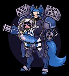 :3 abdominal_bulge arm_cannon armor armor_plates balls balls_deep bdsm belly_riding big_balls big_breasts biped black_background black_collar blue_body blue_bodysuit blue_clothing blue_ears blue_fur blue_hair blue_inner_ear blue_markings blue_skinsuit blue_tail blush bodily_fluids bodysuit bondage bound bound_together breast_size_difference breasts clothed clothed_sex clothing collar collar_to_collar dipstick_ears duo ear_markings erection eye_markings eyelashes eyes_closed fannypacking female female_penetrated fluffy fluffy_tail front_view fully_clothed fur gatling_gun genital_fluids genitals gun gun_arm gynomorph gynomorph/female gynomorph_penetrating gynomorph_penetrating_female hair hair_bun headgear heart_symbol hearts_around_body hearts_around_head helmet huge_balls huge_breasts humanoid_on_humanoid humanoid_penetrated humanoid_penetrating humanoid_penetrating_humanoid inside_clothing intersex intersex/female intersex_penetrating intersex_penetrating_female intraspecies knot_bulge knotting large_penetration larger_gynomorph larger_humanoid larger_intersex legs_tied light_body light_bondage light_skin looking_pleasured machine machine_gun markings mech_suit mecha medium_breasts minigun missile_launcher missile_pod monotone_body monotone_clothing monotone_fur monotone_hair monotone_tail multicolored_bodysuit multicolored_clothing multicolored_ears multicolored_skinsuit open_:3 open_mouth open_smile penetration penile penile_penetration penis_in_pussy penis_shaped_bulge pilot power_armor purple_bodysuit purple_clothing purple_ears purple_hair purple_skinsuit ranged_weapon sex shaking short_hair shoulder_missiles simple_background size_difference skinsuit smaller_female smaller_humanoid smaller_penetrated smile sparkles standing standing_sex stealth_sex tail three-quarter_view tight_clothing torn_bodysuit torn_clothing trembling two_tone_bodysuit two_tone_clothing two_tone_ears two_tone_skinsuit vaginal vaginal_fluids vaginal_knotting vaginal_penetration weapon white_bodysuit white_clothing white_ear_tips white_ears white_skinsuit xray_view limebreaker kon_(habitualboomer) mystral animal_humanoid canid canid_humanoid canine canine_humanoid fox_humanoid humanoid mammal mammal_humanoid 2022 absurd_res colored digital_media_(artwork) full-length_portrait hi_res portrait