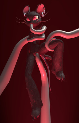 anthro black_body black_fur ear_piercing female fist fur looking_up mouse_ears necktie penetration piercing questionable_consent raised_leg red_eyes red_necktie restrained restrained_by_tentacles sex solo spread_legs spreading tail tentacle_in_vagina tentacle_penetration tentacle_sex tentacles vaginal vaginal_penetration whiskers wemacaten epic_games fortnite camille_(fortnite) mammal murid murine rat rodent 3d_(artwork) absurd_res digital_media_(artwork) hi_res