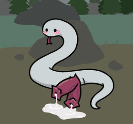 2_penises animal_genitalia animal_penis big_penis blush blush_lines bodily_fluids cloaca cloacal_penis cum cum_pool feral genital_fluids genitals hemipenes horizontal_cloaca male multi_genitalia multi_penis nature nature_background outside penis plant presenting presenting_penis rock simple_eyes solo tree vein white_body gandergeist team_fortress_2 valve valve_corporation snake_from_cp_snakewater_(tf2) reptile scalie snake aliasing digital_media_(artwork)