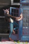 anthro beak clothed clothing day detailed_background looking_at_viewer male outside solo blindcoyote avian bird 2021 2:3 digital_media_(artwork) hi_res