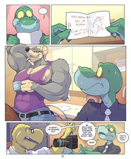 4_fingers ab_outline abs address age_difference anthro asking asking_another athletic athletic_male bald belly beverage big_bulge big_muscles big_nipples black_clothing black_eyes black_nose black_shirt black_topwear blep blockage_(layout) blue_bottomwear blue_clothing blue_jeans blue_nipples blue_pants blue_penis blush bodily_fluids border boss_and_employee bottomwear break_room brown_body brown_shell buckteeth bulge camera circumcised claws clothed clothed_anthro clothed_male clothing cmnm coffee container crown crown_only cup darkened_nipples denim denim_bottomwear denim_clothing dialogue drawing_in_a_drawing duo erection eyewear fingernails fingers four_frame_image fur genitals glans glasses glistening glistening_body glistening_eyes glistening_fur glistening_nipples glistening_pecs glistening_skin green_body green_eyes green_skin grey_body grey_fur grey_markings half-closed_eyes hand_behind_head handing_over head_tuft headgear headgear_only holding_camera holding_container holding_cup holding_mug holding_note holding_object holding_paper humanoid_genitalia humanoid_penis inside inviting inviting_to_sex jeans kitchen_cabinet larger_anthro larger_male male markings mature_anthro mature_male mottled mottled_body mug muscular muscular_anthro muscular_arms muscular_male nails name_drop name_in_dialogue narrowed_eyes navel necktie nervous nervous_sweat nipple_outline nipple_piercing nipple_ring nipple_slip nipples nude open_mouth open_smile page_number pants paper pecs penis piercing pink_glans pink_tongue pose profanity purple_clothing purple_shirt purple_tank_top purple_topwear requesting ring_piercing seductive sex_request shell shirt simple_background simple_drawing sink sitting size_difference slim slim_anthro slim_male smile snout speech_bubble standing sweat sweatdrop sweaty_face tail talking_to_another tan_body tan_nipples tan_skin tank_top teeth text tired_eyes tongue tongue_out topwear tuft turtle_shell wearing_glasses white_border white_necktie wide_eyed wide_hips wrong_name yellow_body yellow_eyes yellow_sclera yellow_skin younger_anthro younger_male anti_dev jim_rat mr._swift_(anti_dev) tripp_(anti_dev) anole lizard mammal murid murine rat reptile rodent scalie sea_turtle turtle 2025 colored comic dated digital_drawing_(artwork) digital_media_(artwork) english_text hi_res pinup shaded