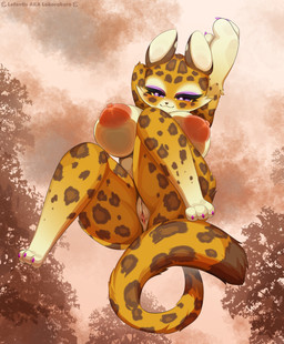 anthro big_breasts big_butt breasts butt countershading female fur genitals markings nude solo spots spotted_body spotted_fur thick_thighs vulva wide_hips lefantis kirby_(series) kirby_and_the_forgotten_land nintendo clawroline felid leopard mammal pantherine absurd_res hi_res
