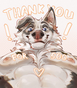abs anthro blue_eyes cheek_tuft chest_tuft facial_tuft floppy_ears front_view fur glistening glistening_eyes grey_body grey_fur head_tuft low-angle_view male male_anthro mouth_closed muscular muscular_anthro muscular_male nipples nude pattern_background pecs simple_background solo tuft whiskers white_body white_fur justkiddinb canid canine canis domestic_dog mammal half-length_portrait hi_res milestone_celebration portrait