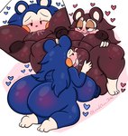 anthro big_breasts big_butt blue_body breasts brown_body butt cunnilingus duo female female/female heart_symbol huge_breasts huge_butt licking nipple_dip nipples nude oral sex thick_thighs tongue vaginal lewdchuu_(artist) animal_crossing nintendo mabel_able sable_able eulipotyphlan hedgehog mammal hi_res incest_(lore) sibling_(lore) sister_(lore) sisters_(lore)