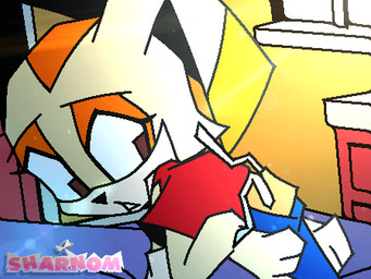 anthro bedroom bodily_fluids cum cum_drip cum_on_feet cum_on_penis dripping duo ejaculation feet female foot_fetish foot_play footjob genital_fluids genitals male male/female penis sex young sharnom sega sonic_the_hedgehog_(series) cream_the_rabbit sonic_the_hedgehog eulipotyphlan hedgehog lagomorph leporid mammal rabbit low_res