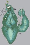 anthro big_tail breasts claws eyewear female glasses hair multi_limb short_hair solo tail wings cupic arthropod insect leaf_insect phasmid absurd_res hi_res