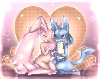 <3 alternate_color ambiguous_gender anthro chocolate couple duo eyes_closed lopunny lucario midna01 nintendo pokémon video_games
Rating: Safe
Score: 12
User: NSFW
Date: May 02, 2013 <3 alternate_color ambiguous_gender anthro chocolate couple duo eyes_closed lopunny lucario midna01 nintendo pokémon video_games
Rating: Safe
Score: 12
User: NSFW
Date: May 02, 2013