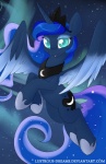 aurora_(phenomenon) blue_body blue_eyes blue_feathers blue_hair crown cutie_mark feathered_wings feathers female feral flying hair headgear horn jewelry moon necklace night outside sky solo sparkles star wings lustrous-dreams friendship_is_magic hasbro my_little_pony mythology princess_luna_(mlp) equid equine mammal mythological_creature mythological_equine winged_unicorn 2013 cool_colors hi_res