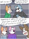 2019 3:4 anthro canid canine canis clothed clothing comic cuckold dialogue digital_media_(artwork) english_text fizzyjay fox fox_mccloud hare hi_res lagomorph leporid male mammal nintendo peppy_hare speech_bubble star_fox text wolf wolf_o'donnell