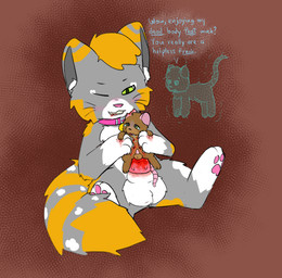 3_fingers 3_toes animal_genitalia animal_penis balls bell bell_collar blood blood_from_ass blood_in_ass blood_on_penis blood_on_teeth blush blush_lines bodily_fluids collar corpse dead_eyes death death_by_penis drooling duo feet feline_genitalia feline_penis feral fingers forced fur genitals gore grey_body grey_fur grin half-closed_eyes male male/male narrowed_eyes necrophilia one_eye_closed open_mouth orange_body orange_fur pawpads penile penis pink_nose pink_pawpads predator/prey predator_penetrating predator_penetrating_prey prey_penetrated rape saliva sex simple_background smile text toes whiskers white_body white_fur cookid slinky_(cookid) domestic_cat felid feline felis ghost mammal mouse murid murine rodent spirit