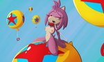 anthro balloon balloon_fetish breasts collar eyes_closed female genitals grinding inflatable masturbation nipples nude open_mouth pink_body pussy solo spikeybluething sega sonic_the_hedgehog_(series) amy_rose eulipotyphlan hedgehog mammal digital_media_(artwork) hi_res