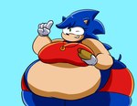 anthro belly big_belly big_breasts breasts chilli_dog crossgender female finger_wag flabby_arms huge_belly hyper hyper_belly jewelry looking_at_viewer necklace obese obese_female one_eye_closed overweight overweight_female ring solo thick_thighs wide_hips wink winking_at_viewer komakomaranger sega sonic_the_hedgehog_(series) sonic_the_hedgehog hi_res