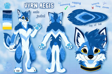 anthro blep claws fur looking_at_viewer male pawpads smile solo standing tongue tongue_out kovied canid canine mammal model_sheet